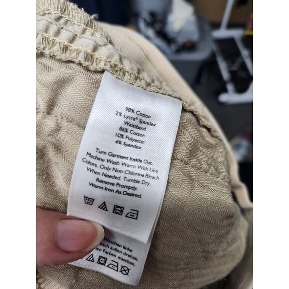 Eddie Bauer Womens Beige Casual Shorts Size 10 With Drawstring Waist Pockets & E - Picture 8 of 8